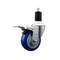 Service Caster 3.5'' SS Blue Poly Swivel 1-1/2'' Expanding Stem Caster Total Lock Brake SCC-SSEXTTL20S3514-PPUB-BLUE-112 - alternate 1